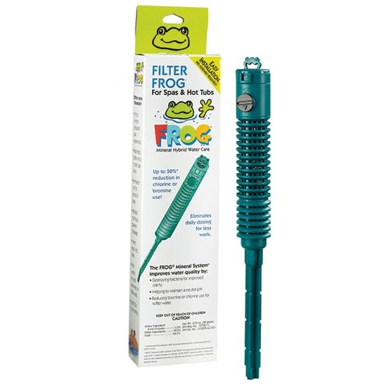 Spa refresh kit with FROG Filter Mate, start-up and weekly shock, and test strips
