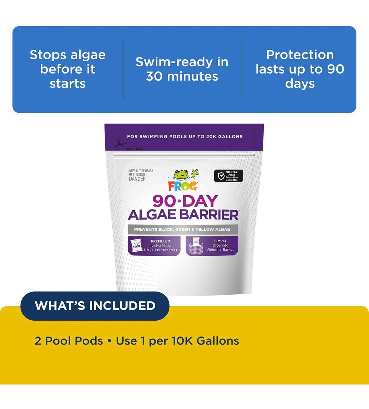 FROG 90-Day Algae Barrier skimmer pods for pool algae prevention, photo 3