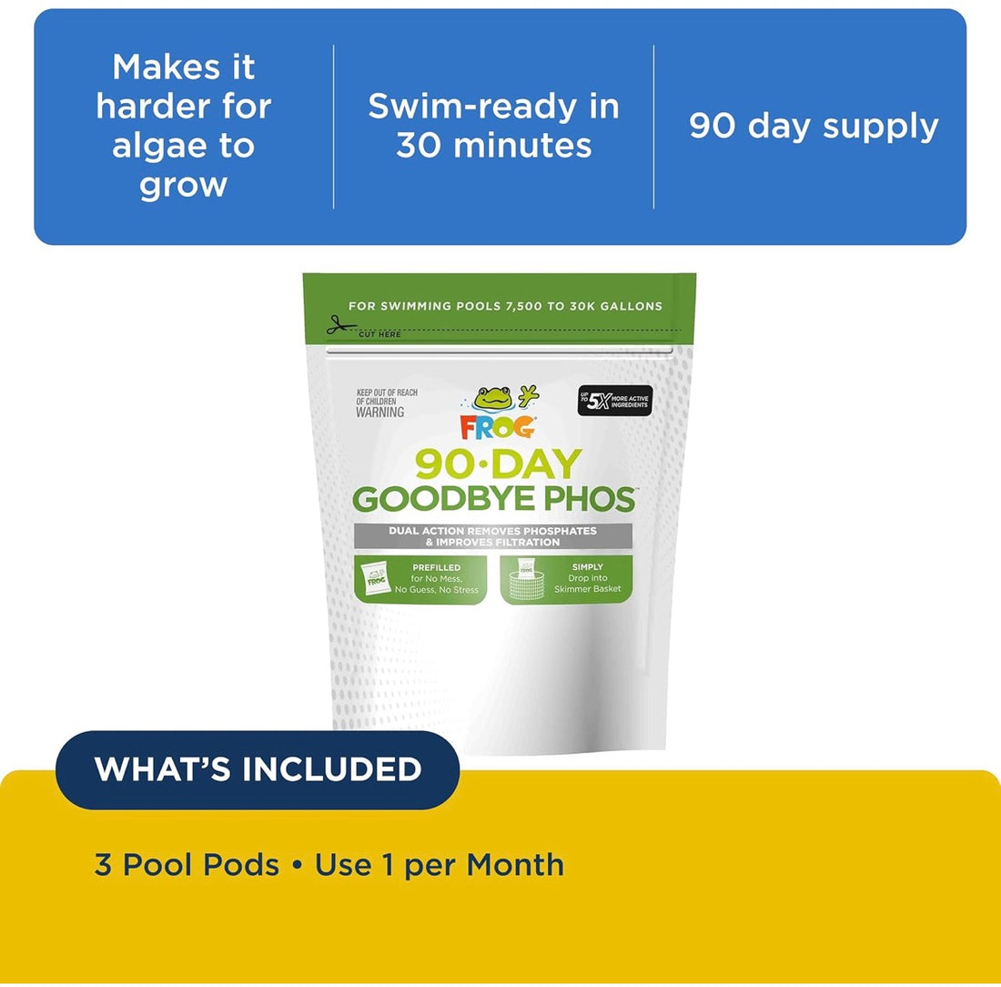 FROG 90-Day GoodBye Phos phosphate remover pod for swimming pools, King Technology 01-10-7000