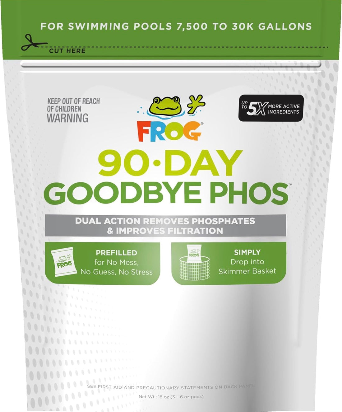 FROG 90-Day GoodBye Phos phosphate remover pod for swimming pools, King Technology 01-10-7000